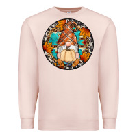 Pale Pink fall gnomes round earrings Premium Sweatshirt - Artiststas