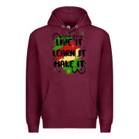 Burgundy 365 days Premium Hoodie - MaliasSmallBusiness