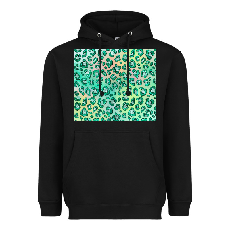 Green Leopard Glitter Heavyweight Hoodie by JahusDesignShop | Teevron