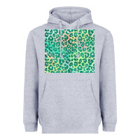 Heather Grey green leopard glitter Heavyweight Hoodie - JahusDesignShop