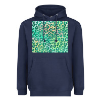 Navy green leopard glitter Heavyweight Hoodie - JahusDesignShop