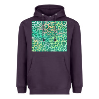 Plum green leopard glitter Heavyweight Hoodie - JahusDesignShop