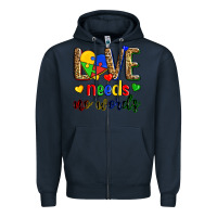 Navy love needs no words Zipper Hoodie - Zillion Design Studio