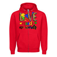 Red love needs no words Zipper Hoodie - Zillion Design Studio