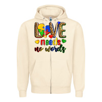 Sandshell love needs no words Zipper Hoodie - Zillion Design Studio