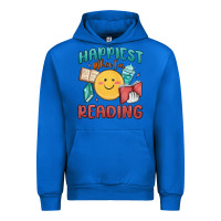 Cobalt happiest when i'm reading Urban Hoodie - MaliasSmallBusiness