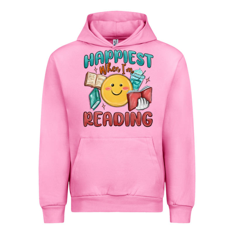 Happiest When I'm Reading Urban Hoodie by MaliasSmallBusiness | Teevron