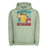 Pigment Oil Green happiest when i'm reading Urban Hoodie - MaliasSmallBusiness