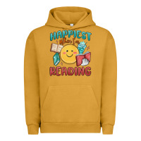 Pigment Peanut Butter happiest when i'm reading Urban Hoodie - MaliasSmallBusiness