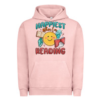 Pigment Salmon happiest when i'm reading Urban Hoodie - MaliasSmallBusiness