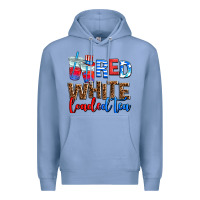 Colony Blue Red white loaded tea Premium Hoodie - AdoDesignShop