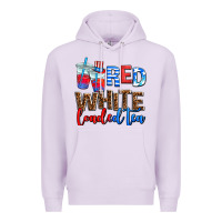 Lilac Red white loaded tea Premium Hoodie - AdoDesignShop