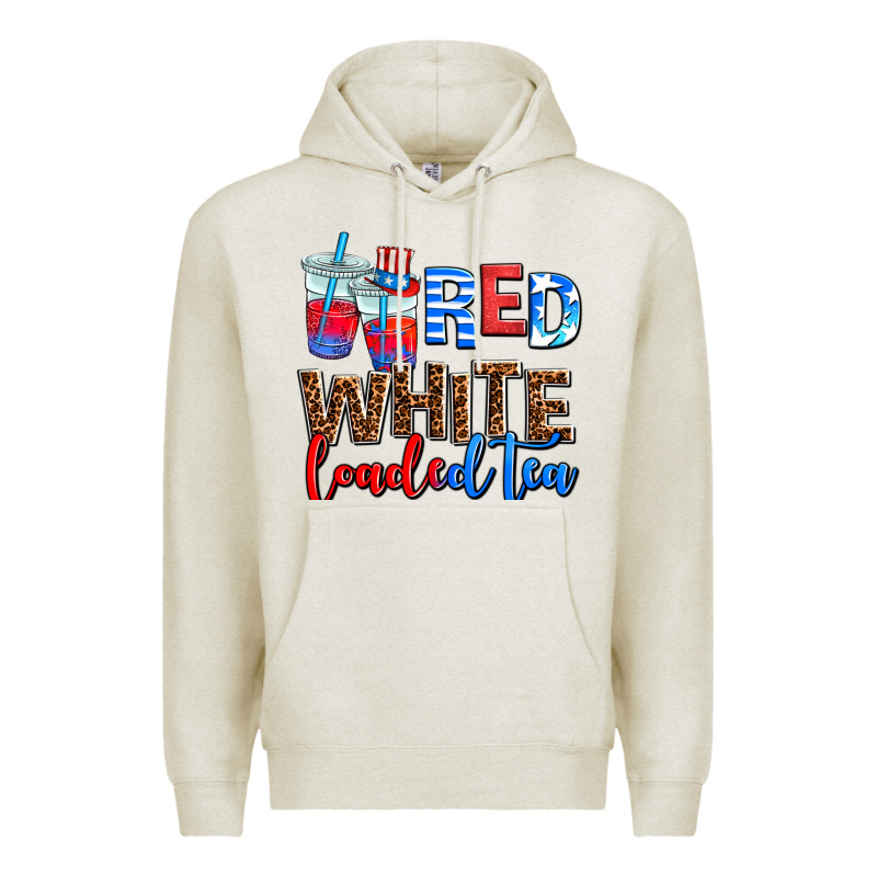 Red White Loaded Tea Premium Hoodie by AdoDesignShop | Teevron
