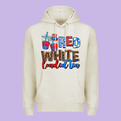 Red White Loaded Tea Premium Hoodie Designed By Adodesignshop