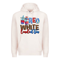 Pale Pink Red white loaded tea Premium Hoodie - AdoDesignShop