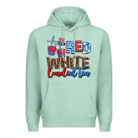 Seafoam Red white loaded tea Premium Hoodie - AdoDesignShop