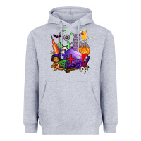 Heather Grey zombie nurse   halloween Heavyweight Hoodie - AdoDesignShop