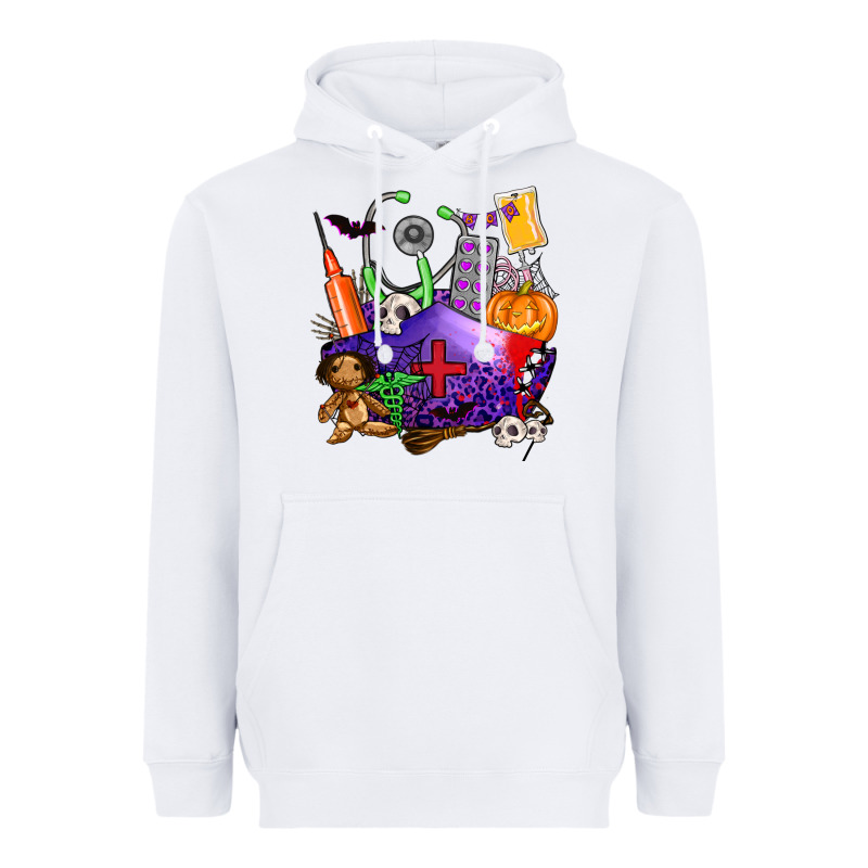 Zombie Nurse   Halloween Heavyweight Hoodie by AdoDesignShop | Teevron