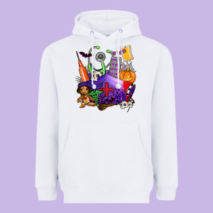 Zombie Nurse   Halloween Heavyweight Hoodie Designed By Adodesignshop