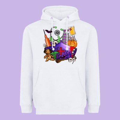 Zombie Nurse   Halloween Heavyweight Hoodie Designed By Adodesignshop