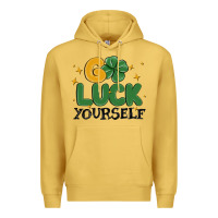 Antique Gold go luck yourself Premium Hoodie - MaliasSmallBusiness