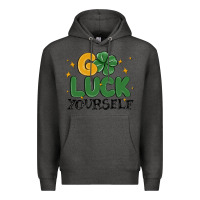 Charcoal Heather go luck yourself Premium Hoodie - MaliasSmallBusiness