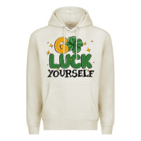 Oatmeal Heather go luck yourself Premium Hoodie - MaliasSmallBusiness