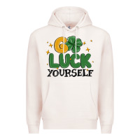 Pale Pink go luck yourself Premium Hoodie - MaliasSmallBusiness