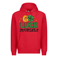 Red go luck yourself Premium Hoodie - MaliasSmallBusiness