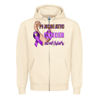 Sandshell Pancreatic Cancer Warrior Zipper Hoodie - texasbilliewilder