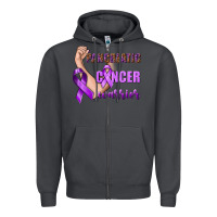 Smoke Pancreatic Cancer Warrior Zipper Hoodie - texasbilliewilder