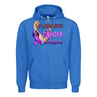 True Royal Pancreatic Cancer Warrior Zipper Hoodie - texasbilliewilder