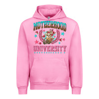 Fuchsia Pink motherhood university with coffee Urban Hoodie - NancyCooperArtShop