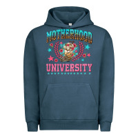 Pigment Midnight Navy motherhood university with coffee Urban Hoodie - NancyCooperArtShop