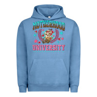 Pigment Pebble Blue motherhood university with coffee Urban Hoodie - NancyCooperArtShop