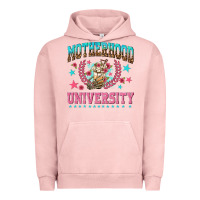 Pigment Salmon motherhood university with coffee Urban Hoodie - NancyCooperArtShop