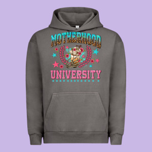 Motherhood University With Coffee Urban Hoodie Designed By Nancycooperartshop