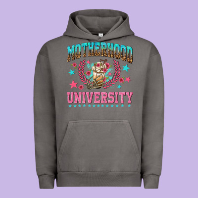 Motherhood University With Coffee Urban Hoodie Designed By Nancycooperartshop