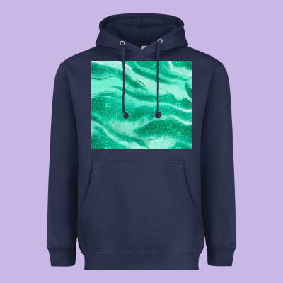 Green Glitter Heavyweight Hoodie Designed By Jahusdesignshop