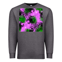 Charcoal Heather halloween spider green leopard seamless pattern Premium Sweatshirt - BundleAndBundleShop