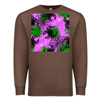 Chestnut halloween spider green leopard seamless pattern Premium Sweatshirt - BundleAndBundleShop