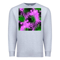 Heather Grey halloween spider green leopard seamless pattern Premium Sweatshirt - BundleAndBundleShop
