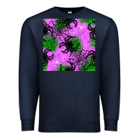 Navy halloween spider green leopard seamless pattern Premium Sweatshirt - BundleAndBundleShop