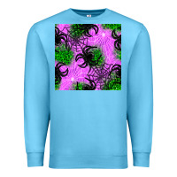 Ocean Blue halloween spider green leopard seamless pattern Premium Sweatshirt - BundleAndBundleShop
