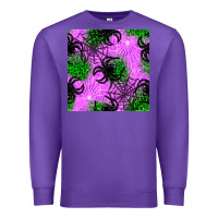 Purple halloween spider green leopard seamless pattern Premium Sweatshirt - BundleAndBundleShop