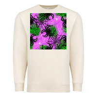 Sandshell halloween spider green leopard seamless pattern Premium Sweatshirt - BundleAndBundleShop
