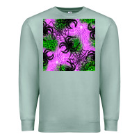 Seafoam halloween spider green leopard seamless pattern Premium Sweatshirt - BundleAndBundleShop