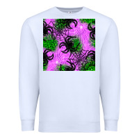 White halloween spider green leopard seamless pattern Premium Sweatshirt - BundleAndBundleShop