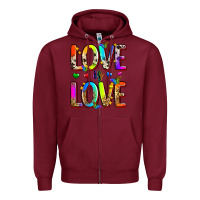 Burgundy love is love Zipper Hoodie - Zillion Design Studio