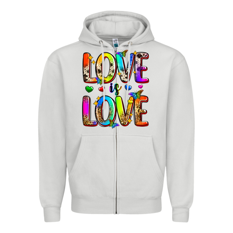 Love Is Love Zipper Hoodie by Zillion Design Studio | Teevron